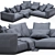 Flexform Grandemare: Sleek and Sophisticated Sofa 3D model small image 4