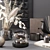 Sleek Black Modern Set: Art, Tables, Decor & More 3D model small image 2