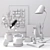 Sleek Black Modern Set: Art, Tables, Decor & More 3D model small image 4