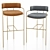 Elegant Lenox Stools: Bar & Counter 3D model small image 1