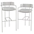 Elegant Lenox Stools: Bar & Counter 3D model small image 2