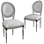 Elegant Marseille Chair 3D model small image 2