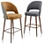 Elegant Ava Bar Chair 3D model small image 1