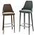 Sleek Break Barstool: Timeless & Modern 3D model small image 1