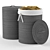 Sleek Modern Laundry Storage 3D model small image 1