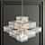 Golden Crystal Pendant Light 3D model small image 3