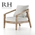 Sophisticated Teak Lounge Chair 3D model small image 1