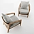 Sophisticated Teak Lounge Chair 3D model small image 6