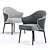 Elegant Angie Dining Chair: Minotti 3D model small image 1