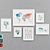 Vibrant Kids' Art Prints - Set of 6 3D model small image 1