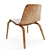 Classic Wood Armchair - Hips B-1802 3D model small image 2