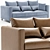 Sleek & Stylish Ligne Roset Estienne Sofa 3D model small image 2