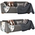 Elegant Modern Sofa + Vray Materials 3D model small image 1