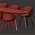 Modern Hay Triangle Leg Table and Chairs 3D model small image 5