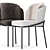 Sleek and Chic Fil Noir Chair 3D model small image 2