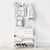 Industrial Shoe Rack Bench | Hallway Organizer 3D model small image 5