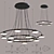 Adjustable Metallic Suspension Lamp 3D model small image 1