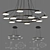 Adjustable Metallic Suspension Lamp 3D model small image 4