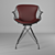 Modern Wire Dining Chair 3D model small image 1