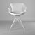 Modern Wire Dining Chair 3D model small image 4