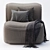 Elegant "Calida" Lounge Chairs  3D model small image 2