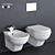 Efi Wall-Hung WC & Bidet Set 3D model small image 1