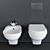 Efi Wall-Hung WC & Bidet Set 3D model small image 3