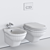 Efi Wall-Hung WC & Bidet Set 3D model small image 5