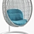 Gusto Rattan Hanging Chair - Stylish Outdoor Seating 3D model small image 3