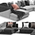 Elegant Hamilton Sofa by Minotti 3D model small image 3