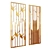 Golden Brass Decorative Partitions 3D model small image 2