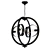 Orson Steel Medium Orb Pendant 3D model small image 1