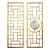 Golden Brass Decorative Partitions 3D model small image 1