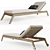 Luxury Malta Teak Chaise 3D model small image 1