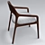 Wooden Fabric Chair 3D model small image 1