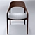 Wooden Fabric Chair 3D model small image 2