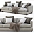 Luxurious Flexform Long Island Sofa 3D model small image 3