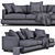 Luxurious Flexform Long Island Sofa 3D model small image 5