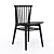 Modern Rus Black Dining Chair 3D model small image 1