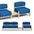 Modular T-Block Furniture Collection 3D model small image 1