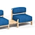 Modular T-Block Furniture Collection 3D model small image 3