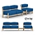 Modular T-Block Furniture Collection 3D model small image 5