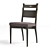 Modern Graphite Leather Dining Chair 3D model small image 3