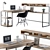 Modern Loft Office Desk 3D model small image 1