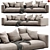 Luxury Flexform Grandemare Sofa 3D model small image 1