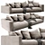 Luxury Flexform Grandemare Sofa 3D model small image 2