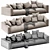 Luxury Flexform Grandemare Sofa 3D model small image 3