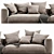 Luxury Flexform Grandemare Sofa 3D model small image 4