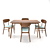 Lucille Fabric 5-Piece Dining Set 3D model small image 1