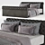 Luxurious Chesterfield Bed 3D model small image 1